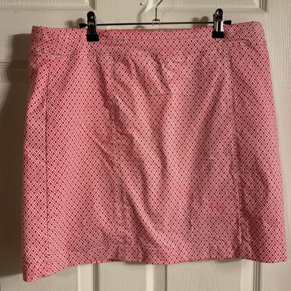 Kim Rogers - Patterned Pull On Casual Rayon Stretch Skort - Pink - 14 - - Picture 1 of 6